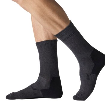 Seger Strømper Wanderer Wool Socks Antracit Str 34/36