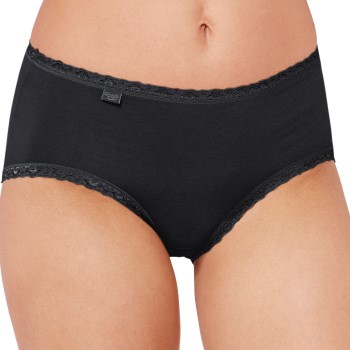 Sloggi Trusser 3P 24 7 Cotton Lace Midi Briefs Sort bomuld 46 Dame