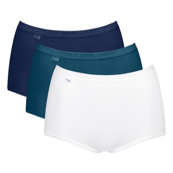 Sloggi Trusser 3P Basic Plus Maxi Colored Blå/Blå bomuld 42 Dame