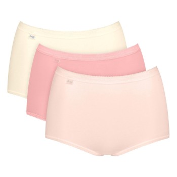 Sloggi Trusser 3P Basic Plus Maxi Colored Rød/Gul bomuld 40 Dame