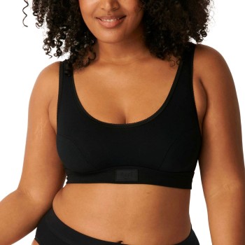 Sloggi BH 2P Double Comfort Top Sort bomuld 44 Dame