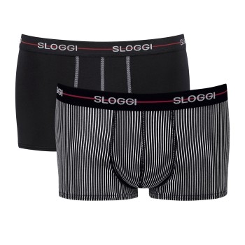 Sloggi 2P For Men Start Hip Sort m Rand bomuld Medium Herre
