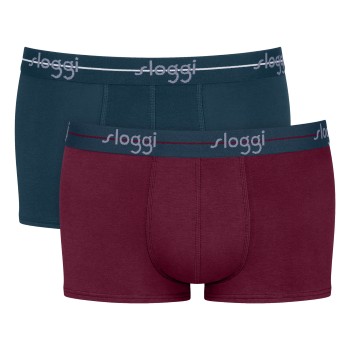 Sloggi 2P For Men Start Hip Marine/Rød bomuld Large Herre