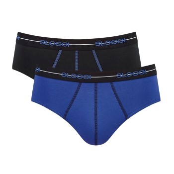 Sloggi 2P For Men Start Midi Marine/Blå bomuld Large Herre