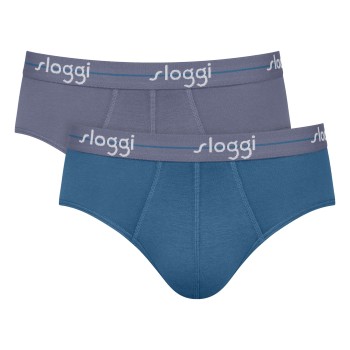 Sloggi 2P For Men Start Midi Ocean bomuld Small Herre