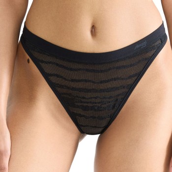 Sloggi Trusser FREE Evolve Lace String Sort Sloggi 01 Dame