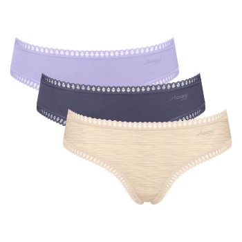 Sloggi Trusser 3P GO Crush Hipster Briefs Lilla bomuld X-Small Dame