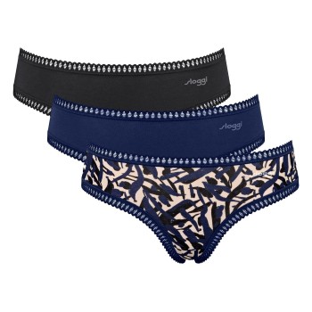 Sloggi Trusser 3P GO Crush Hipster Briefs Flerfarvet-2 bomuld X-Small Dame