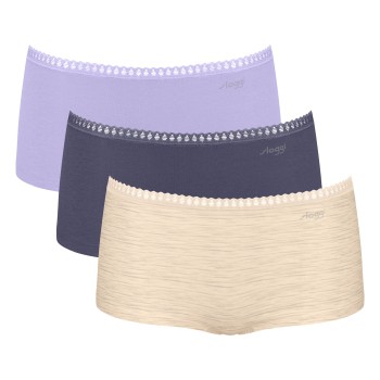 Sloggi Trusser 3P GO Crush Hipster Shorts Lilla bomuld X-Large Dame