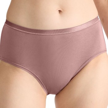 Sloggi Trusser 3P GO Daily Cotton Midi Briefs Mørkrosa  bomuld Small Dame