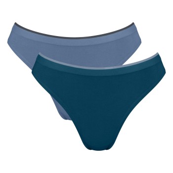 Sloggi Trusser 2P GO Sense High Leg Briefs Marine/Blå modal Large Dame