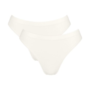 Sloggi Trusser 2P GO Sense High Leg Briefs Elfenben modal Medium Dame