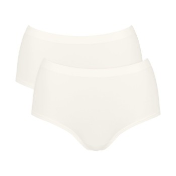 Sloggi Trusser 2P GO Sense High Waist Briefs Elfenben modal Medium Dame