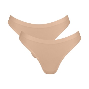 Sloggi Trusser 2P GO Sense Tanga Briefs Beige modal XX-Large Dame