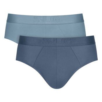Sloggi 2P SLG Base Soft Midi Briefs Blå Small Herre