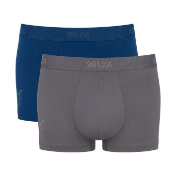 Sloggi 2P SLG Base Trunk Marineblå/Grå bomuld XX-Large Herre