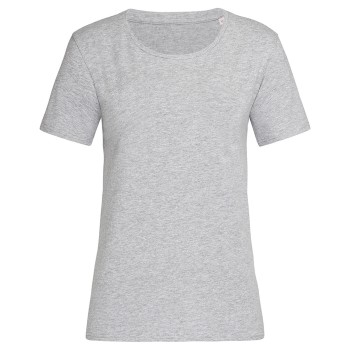 Stedman Claire Relaxed Women Crew Neck Gråmelerad ringspundet bomuld X-Large Dame