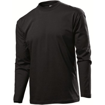 Stedman Classic Long Sleeve Men Sort bomuld 3XL Herre