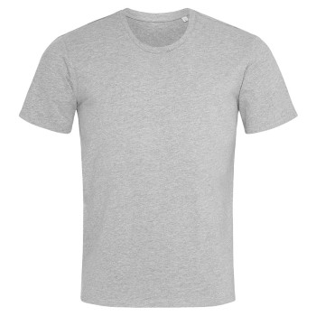 Stedman Clive Relaxed Men Crew Neck Gråmelerad ringspundet bomuld Large Herre