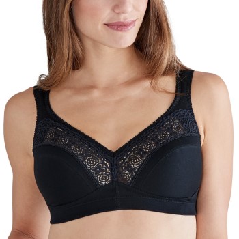 Swegmark BH Cotton Star Soft Bra Sort bomuld D 100 Dame