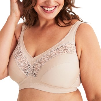 Swegmark BH Cotton Star Soft Bra Beige bomuld E 80 Dame