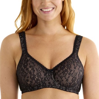 Swegmark BH Flower Shape Wire Padded Bra Sort D 75 Dame