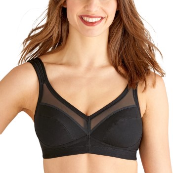 Swegmark BH Net Faitrade Cotton Soft Bra Sort økologisk bomuld D 75 Dame
