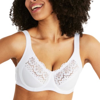 Swegmark BH Organic Cottton Bloom Wire Bra Hvid C 85 Dame