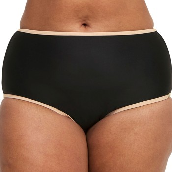 Swegmark Portofino High Waist Bikini Briefs Sort m Beige 46 Dame