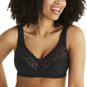 Swegmark BH True Beauty Fairtrade Soft Bra Sort bomuld I 80 Dame
