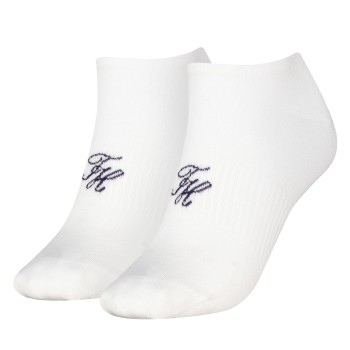 Tommy Hilfiger Strømper 2P Cotton Blend Logo Sneaker Socks Hvid Str 35/38 Dame