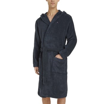 Tommy Hilfiger Cotton Hooded Bathrobe Marineblå bomuld XX-Large Herre