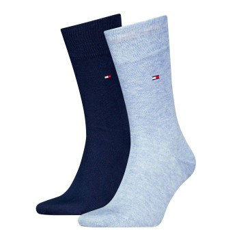 Tommy Hilfiger Strømper 2P Men Classic Sock Blå/Lyseblå Str 39/42 Herre