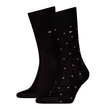 Tommy Hilfiger Strømper 2P Men Dot Socks Sort Str 39/42 Herre