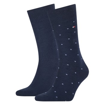 Tommy Hilfiger Strømper 2P Men Dot Socks Marineblå Str 39/42 Herre