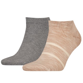 Tommy Hilfiger Strømper 2P Men Slub Sneaker Socks Beige Str 39/42 Herre