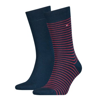 Tommy Hilfiger Strømper 2P Men Sock Stripe Rødstribet Str 47/49 Herre