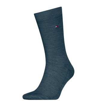Tommy Hilfiger Strømper Premium Basket Wool Socks Jeansblå Str 43/44 Herre