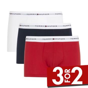 Tommy Hilfiger 3P Signature Essential Cotton Trunk Rød/Blå bomuld XX-Large Herre