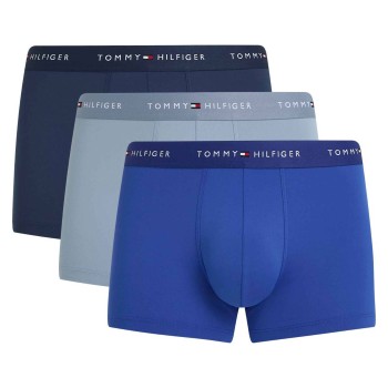 Tommy Hilfiger 3P Signature Logo Microfibre Trunk Blå/Lyseblå polyester Large Herre