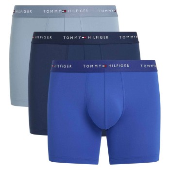 Tommy Hilfiger 3P Signature Microfibre Boxer Brief Blå/Lyseblå polyester XX-Large Herre