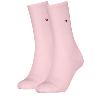 Tommy Hilfiger Strømper 2P Women Classic Casual Socks Lyserosa Str 35/38 Dame