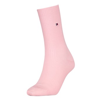 Tommy Hilfiger Strømper Women Premium Refined Rib Socks Lyserosa Str 39/42 Dame