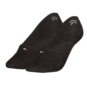 Tommy Hilfiger Strømper 2P Women Shine Footie Socks Sort Str 35/38 Dame