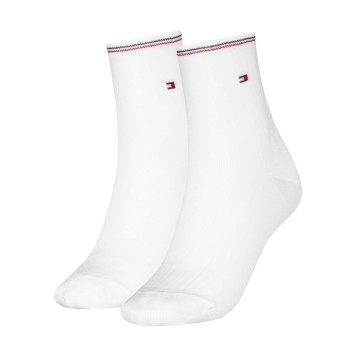 Tommy Hilfiger Strømper 2P Women Shine Short Socks Hvid Str 35/38 Dame
