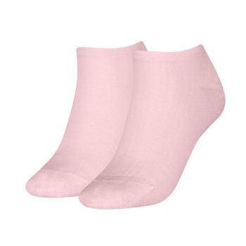 Tommy Hilfiger Strømper 2P Women Shine Sneaker Socks Lyserosa Str 35/38 Dame