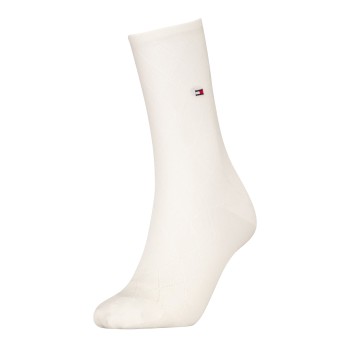 Tommy Hilfiger Tommy Hlfiger Women Premium Argyle Socks Strømper Offwhite Str 35/38 Dame