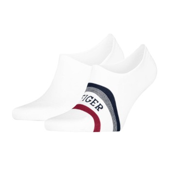 Tommy Hilfiger Tommy Men Tab Footie Socks Strømper 2P Hvid Str 39/42