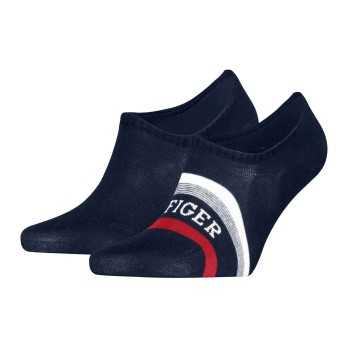 Tommy Hilfiger Tommy Men Tab Footie Socks Strømper 2P Marineblå Str 43/46