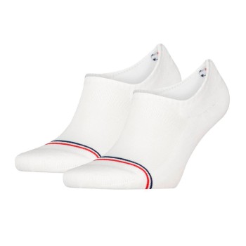 Tommy Hilfiger Tommy Uni TJ Iconic Footie Socks Strømper 2P Hvid bomuld Str 39/42